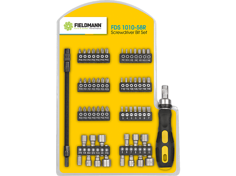 FIELDMANN FDS 1010-58R Szerszám bitkészlet, 58 db-os