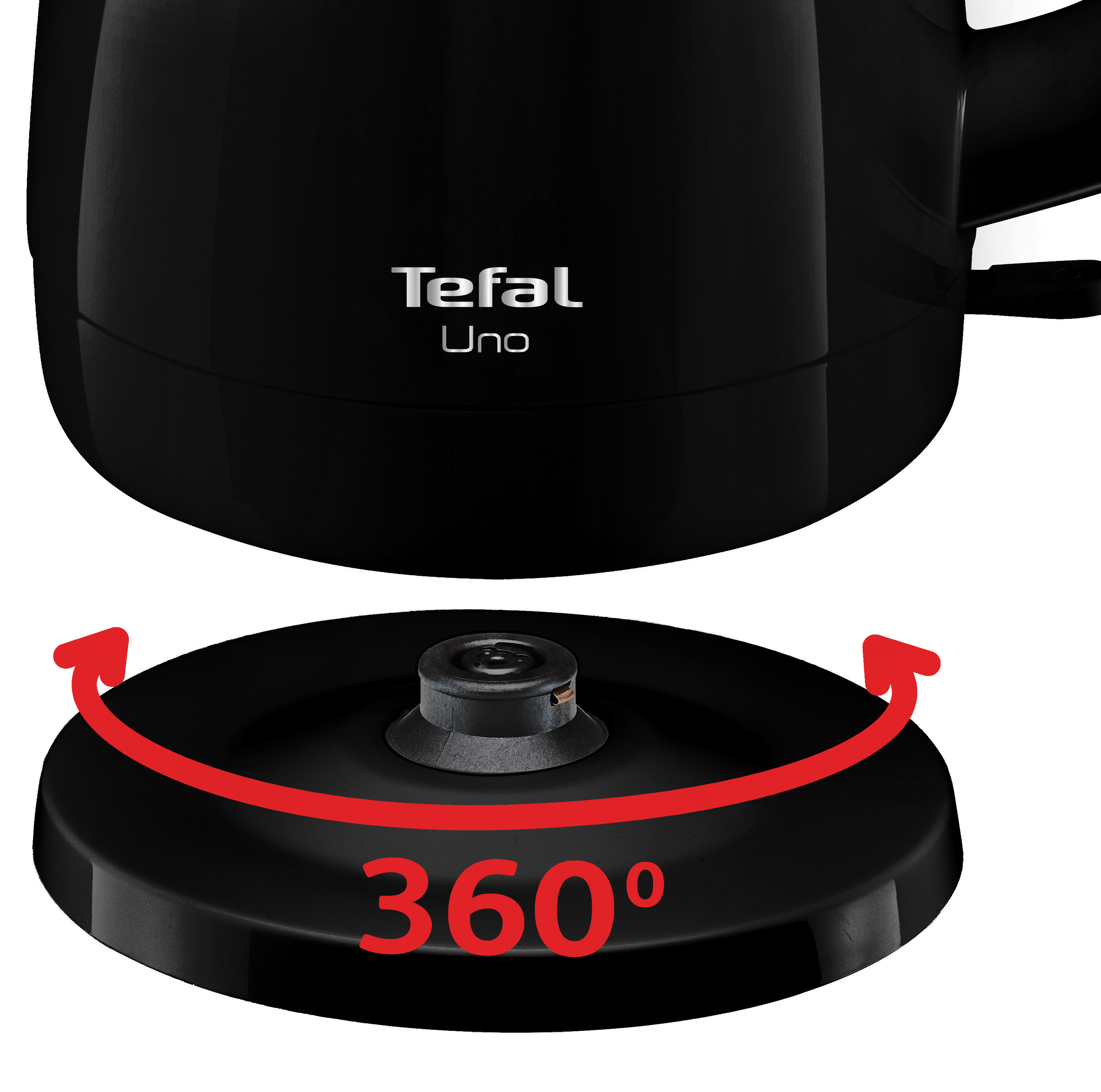 TEFAL KO1508DE Uno Wasserkocher, Schwarz