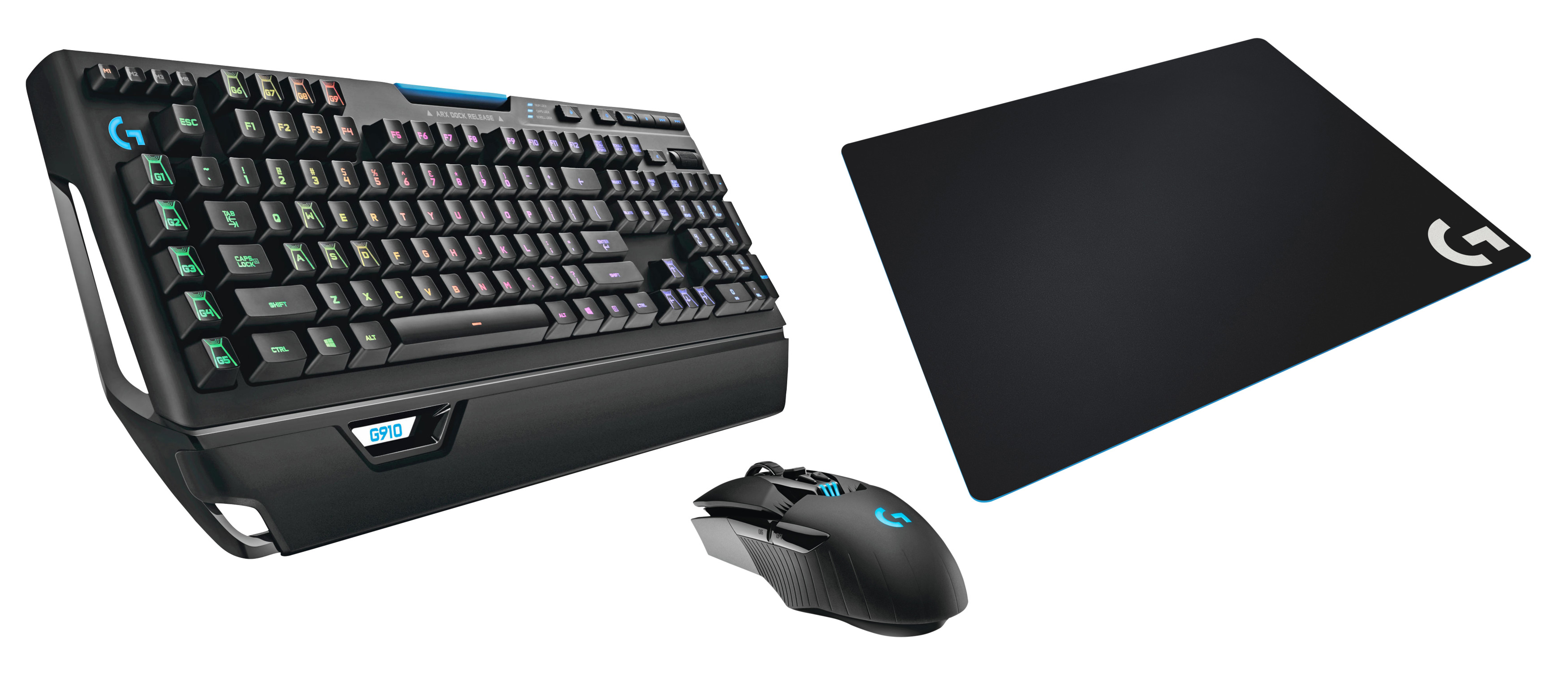 LOGITECH Gaming Pro Bundle (G910, G900, G640) Gaming Tastatur, Maus & Mauspad, Schwarz