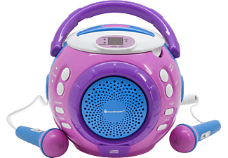 SOUNDMASTER Kinder-CD-Spieler KCD1600PI, Sing-a-long Funktion, 2 Mikrofone