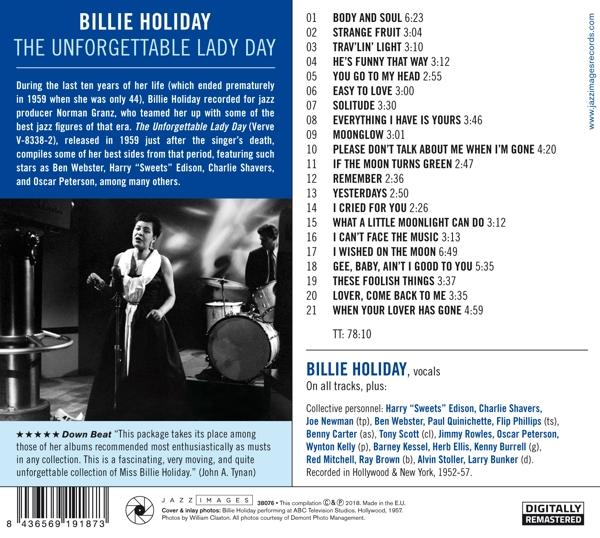Billie Holiday - The Unforgettable Lady Day  - (CD)