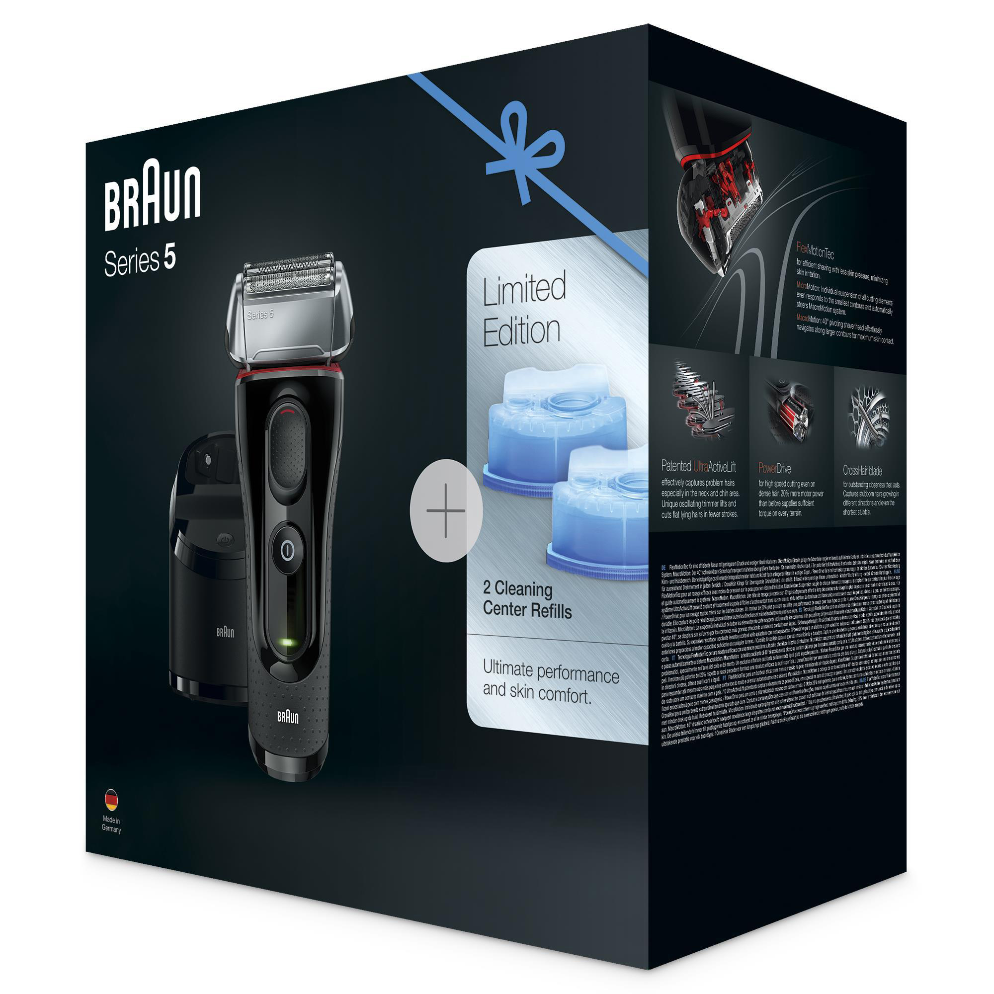 BRAUN Series 5 5050cc Elektrorasierer Limitierte Auflage mit Clean&Charge-Station Rasierer Schwarz/Rot (FlexMotionTec, Reinigungsstation: Ja, mit Ladefunktion)