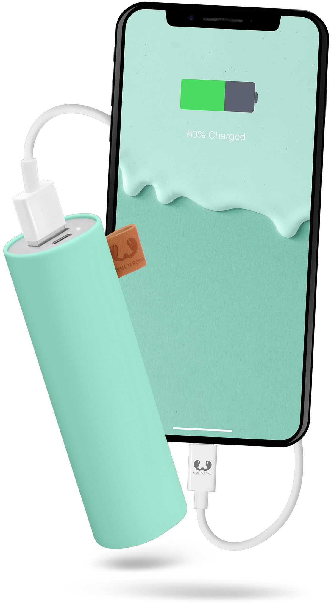 FRESH ‘N REBEL Peppermint Powerbank 3000 mAh Türkis