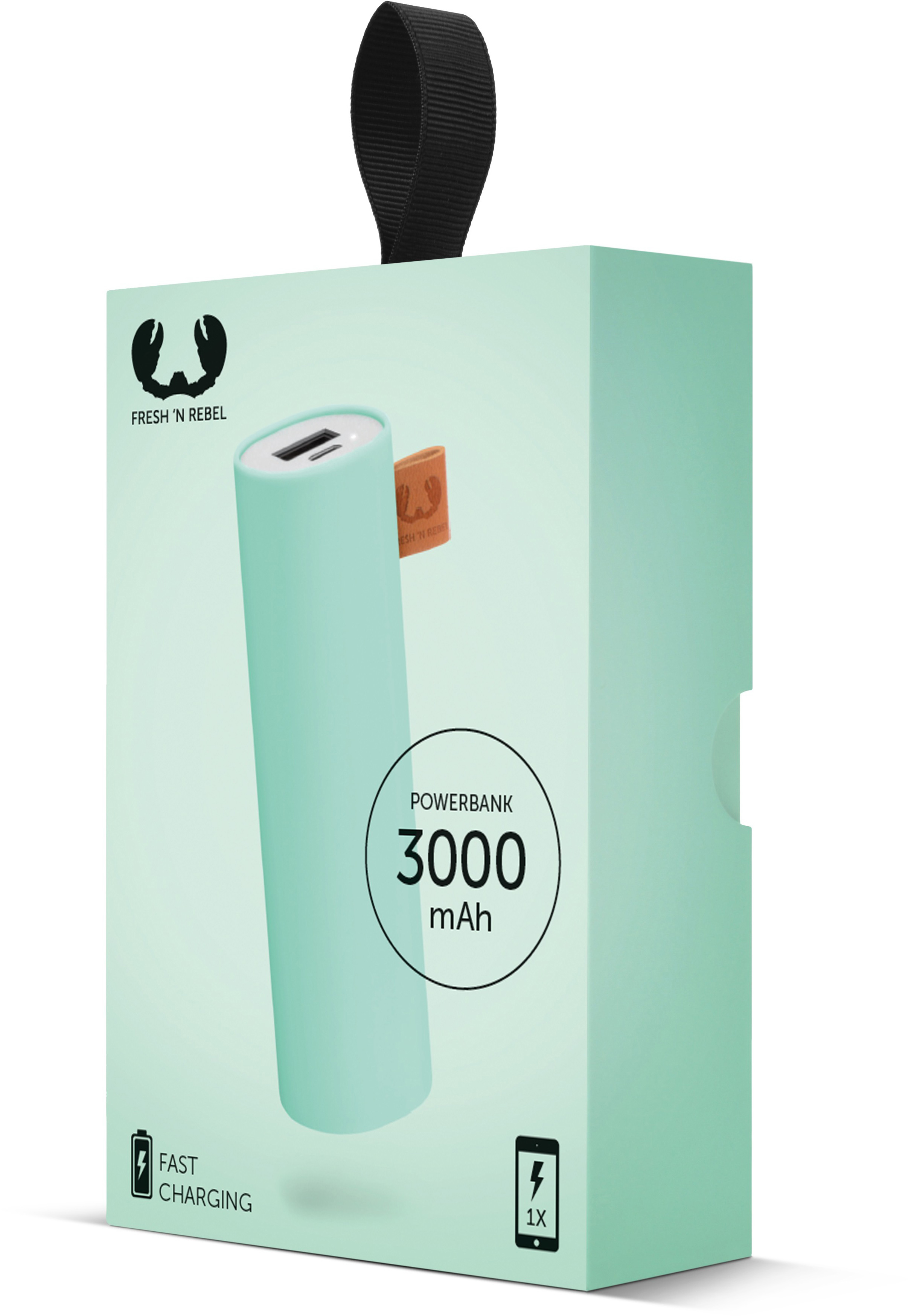 FRESH ‘N REBEL Peppermint Powerbank 3000 mAh Türkis