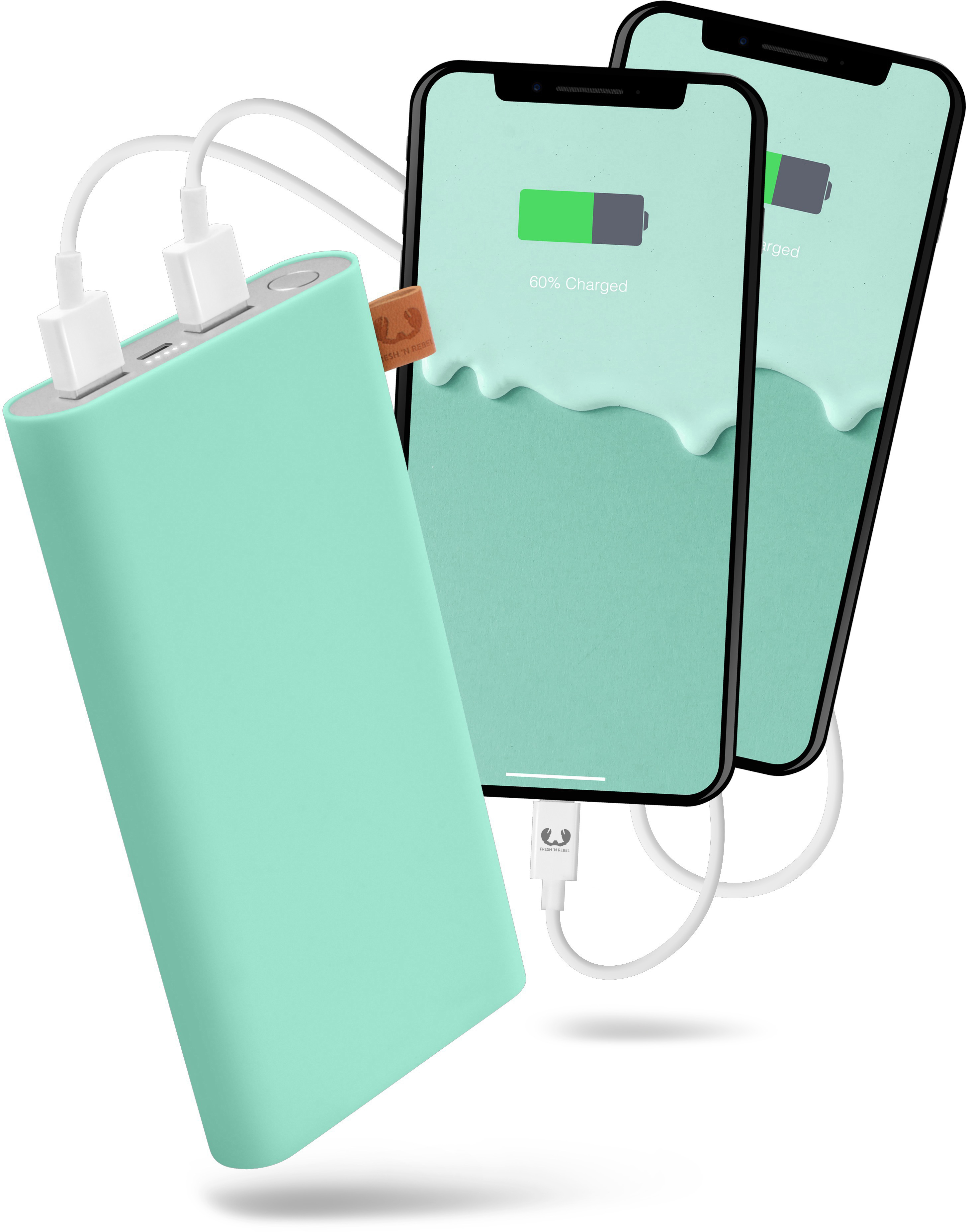FRESH N REBEL Peppermint Powerbank 12000 mAh Türkis