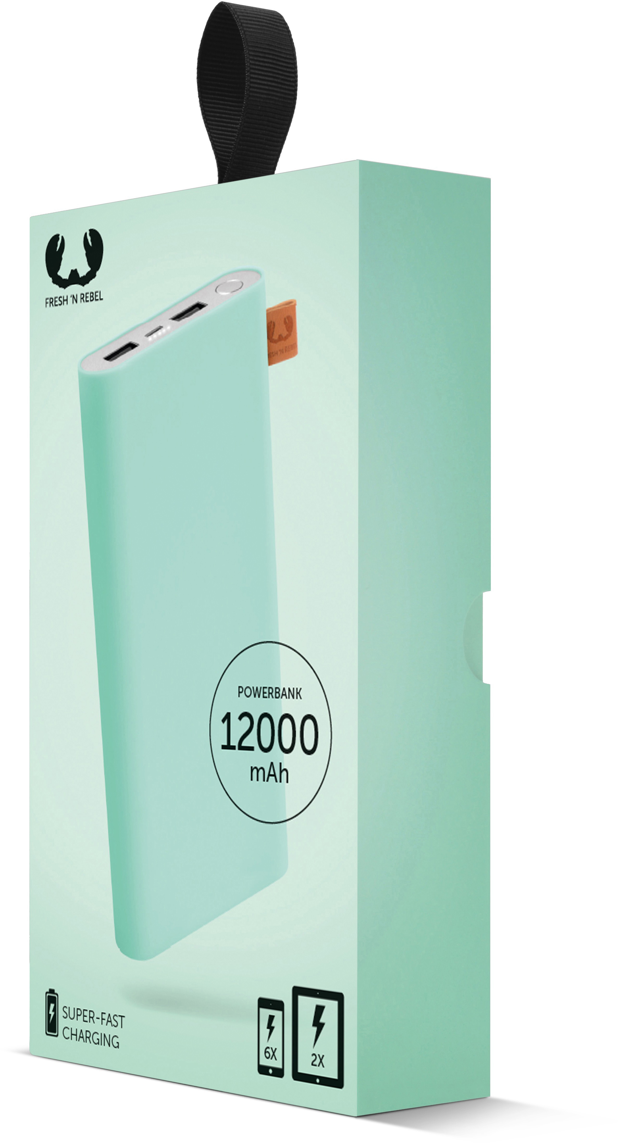FRESH N REBEL Peppermint Powerbank 12000 mAh Türkis