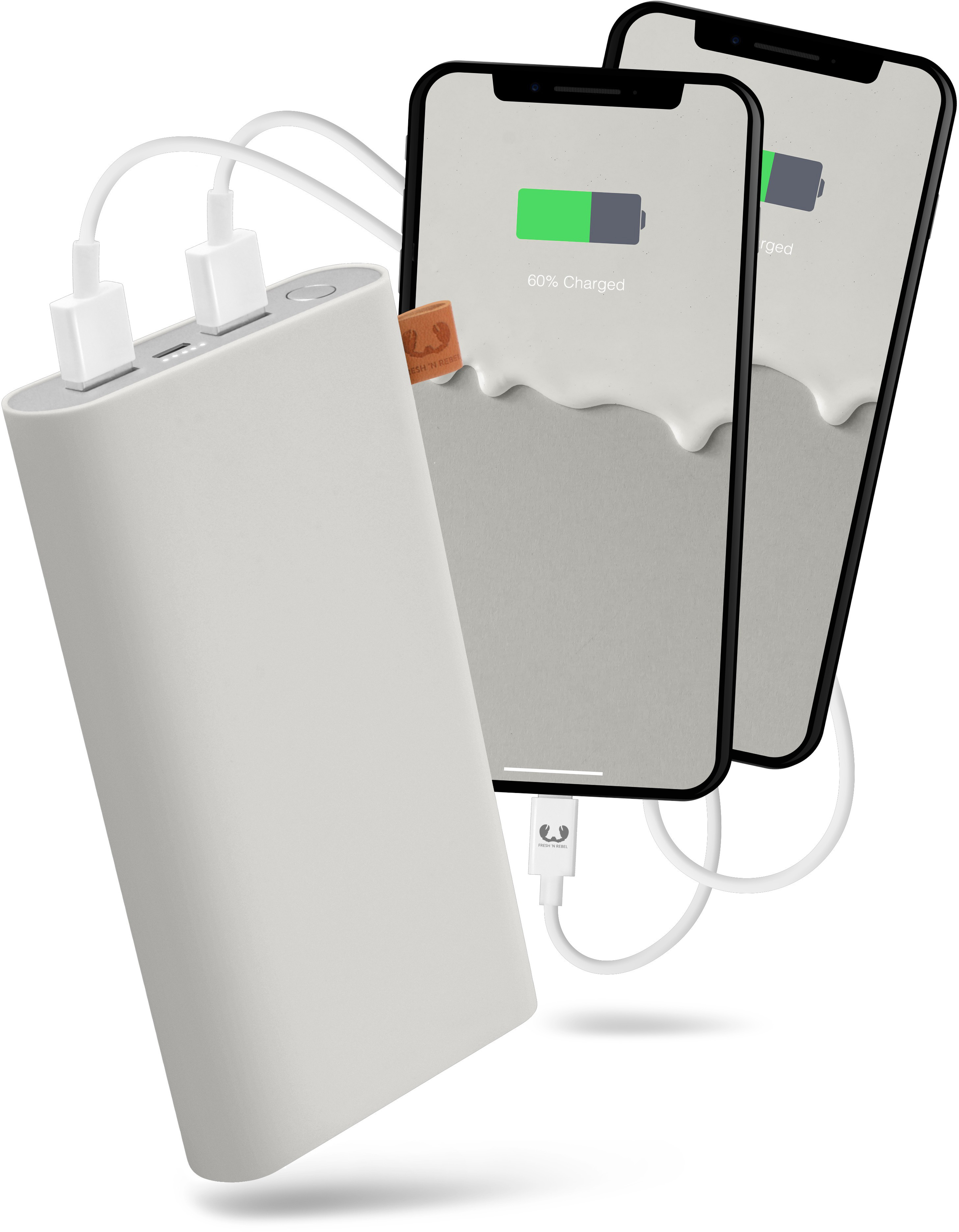 FRESH ‘N REBEL Cloud Powerbank 18000 mAh Grau