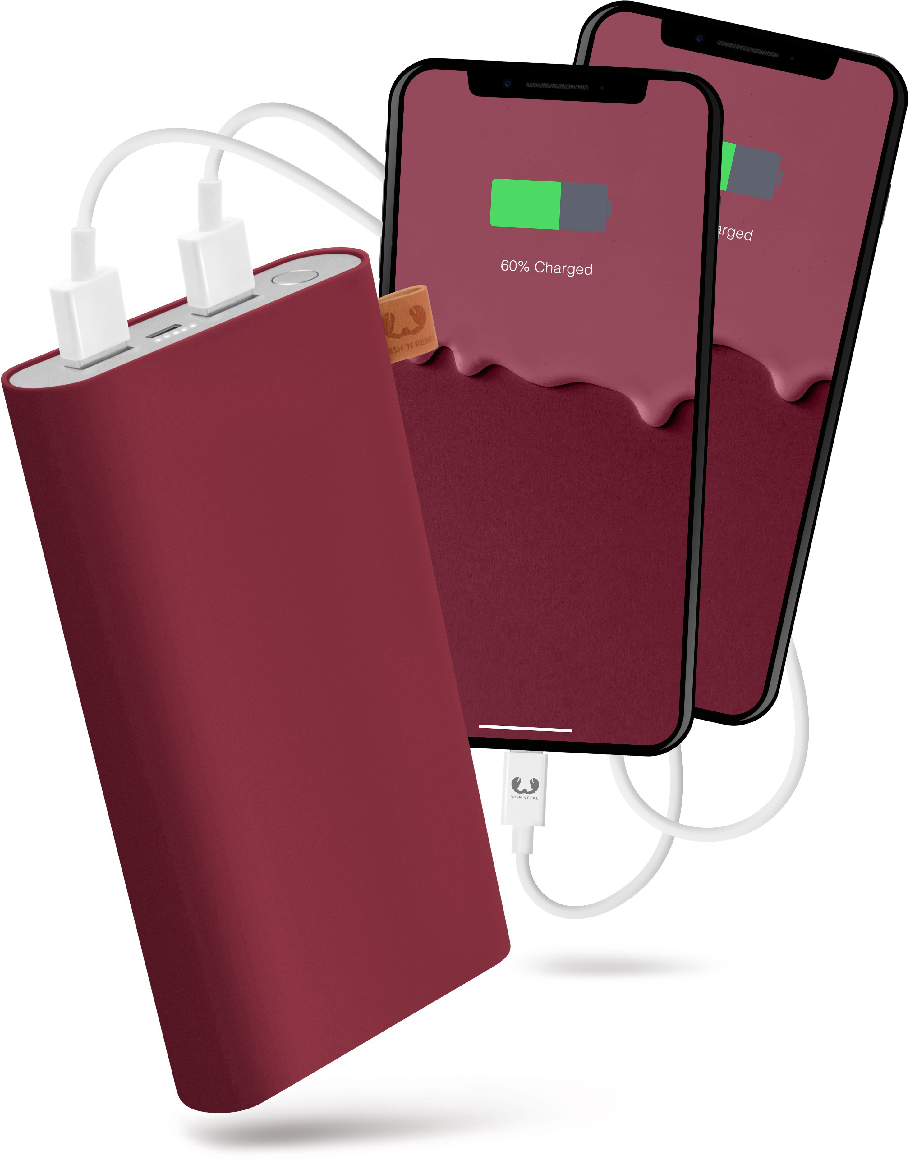 FRESH ‘N REBEL Ruby Powerbank 18000 mAh Rot