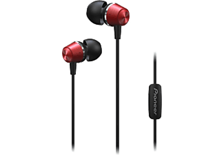 PIONEER SE-QL2T-R fülhallgató, mikrofonnal, piros