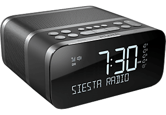 PURE DIGITAL PURE Siesta S6 - Radiosveglia DAB+/FM - Con display CrystalVue+ - Grigio - Radio digitale (DAB+, FM, Grigio)