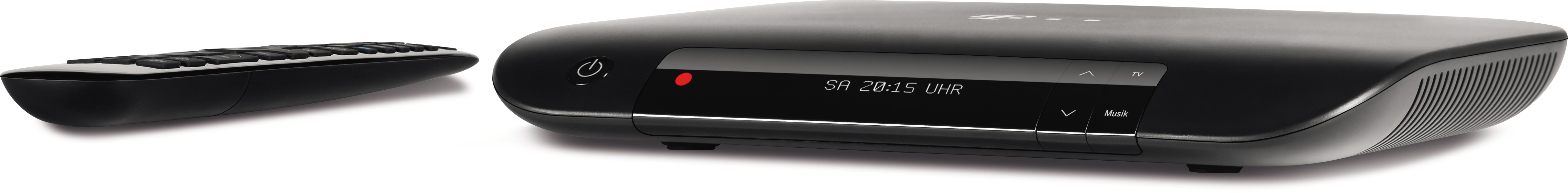 TELEKOM 401 Ultra-HD-Receiver mit (Schwarz) Festplattenrekorder