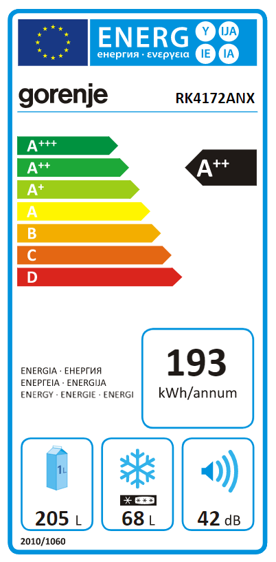 GORENJE RK 4172 ANX kombinált hűtőszekrény