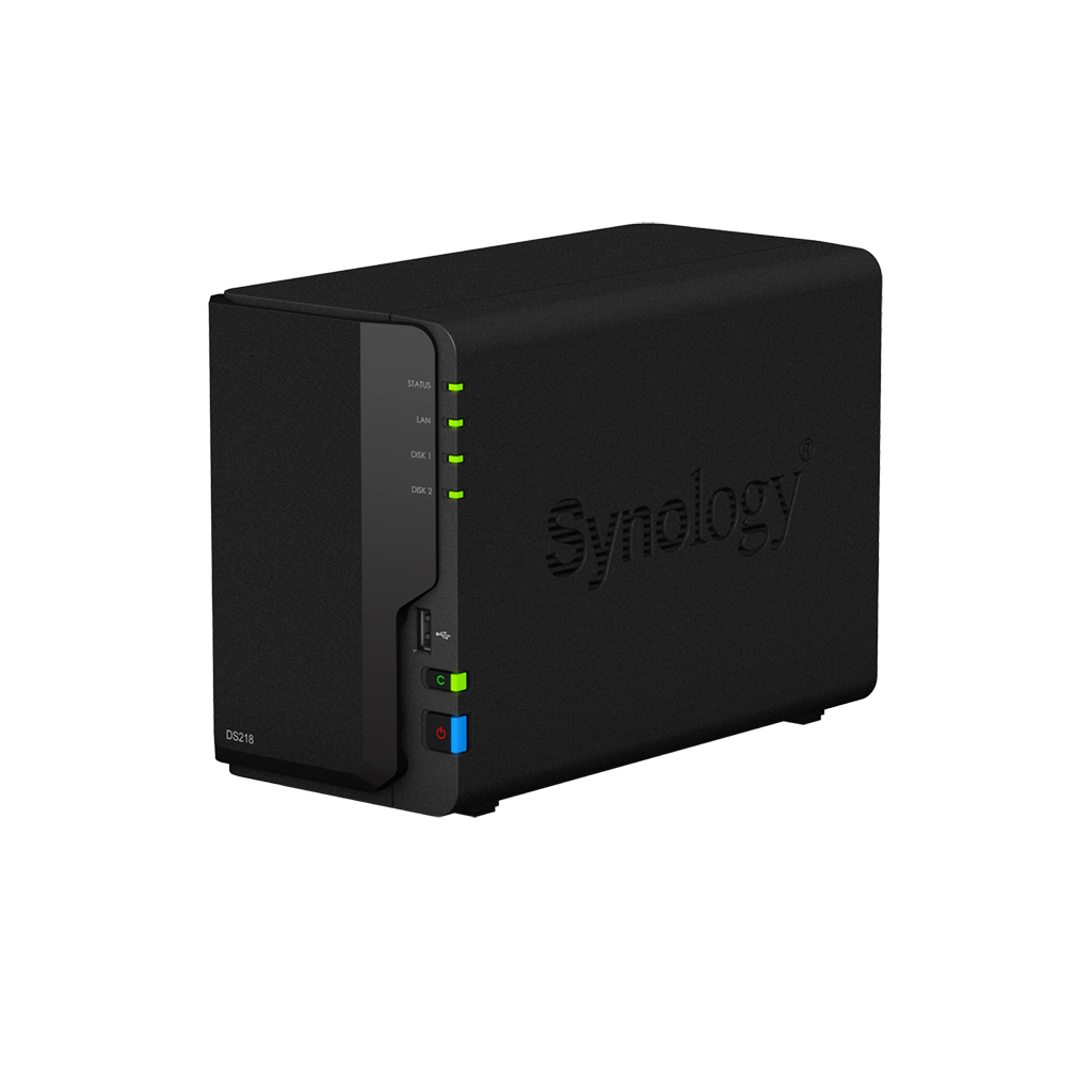 SYNOLOGY DS 218 2 BAY NAS NAS 3,5 Zoll Anzahl Festplattenschächte: 2 Schwarz}