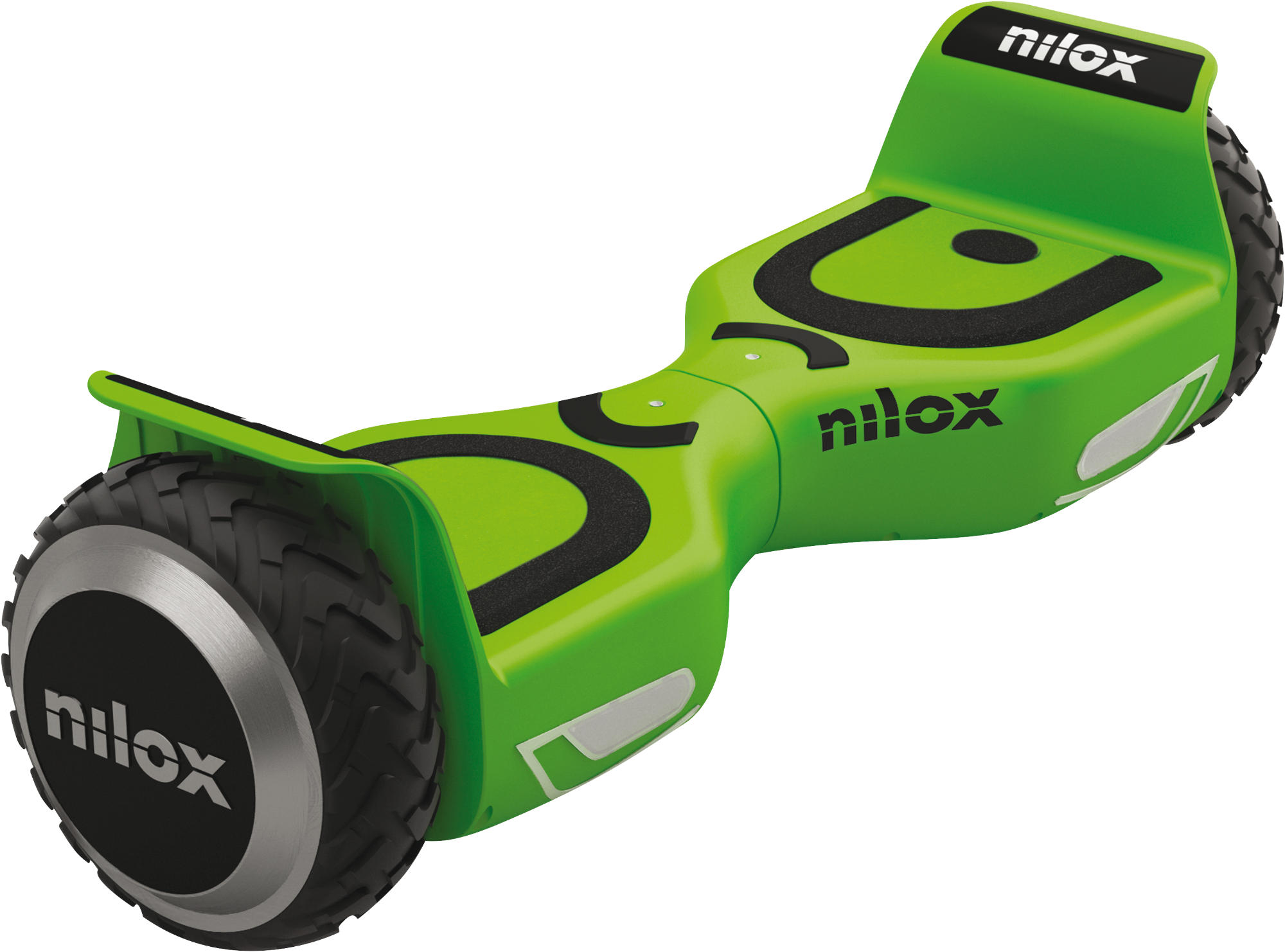 Hoverboard - Nilox DOC 2, 10 km/h, Batería 4200 mAh, Tecnología autoequilibrio, Lime Green