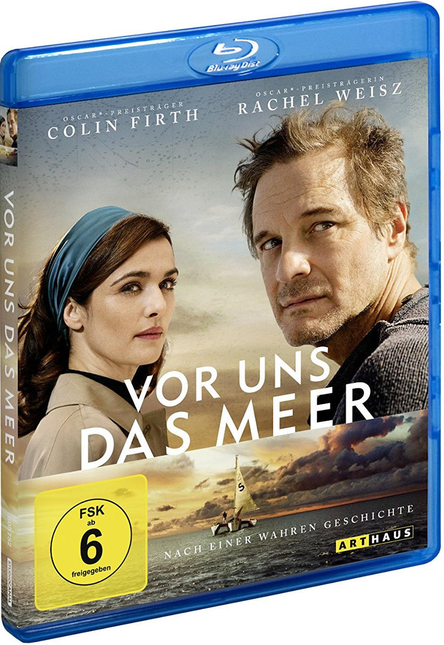 Blu-ray-Filmhülle mit dem Titel 'Vor uns das Meer', mit Colin Firth.