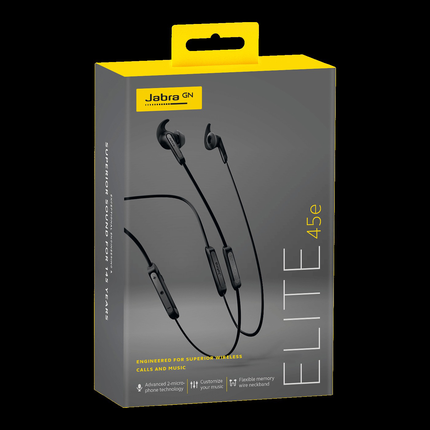 JABRA Elite 45e, In-ear Kopfhörer Bluetooth Schwarz
