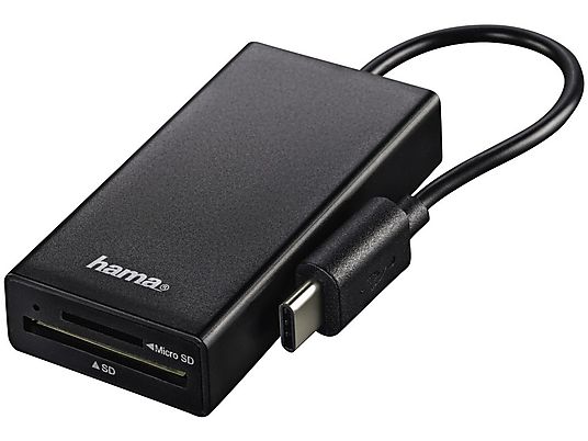HAMA 54144 - USB-Hub und Kartenleser (Schwarz)