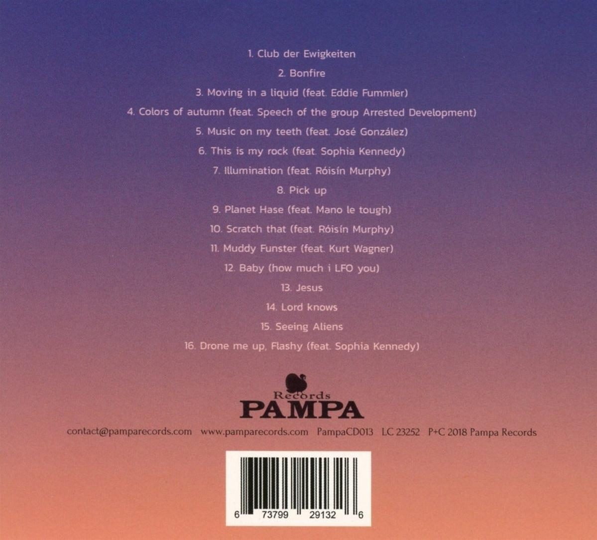 Albumhoes met songtitels. Bevat artiestennamen en informatie van het label. Een barcode staat onderaan.
