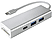 HAMA Aluminium - Concentrateur-USB et lecteur de cartes (Argent)