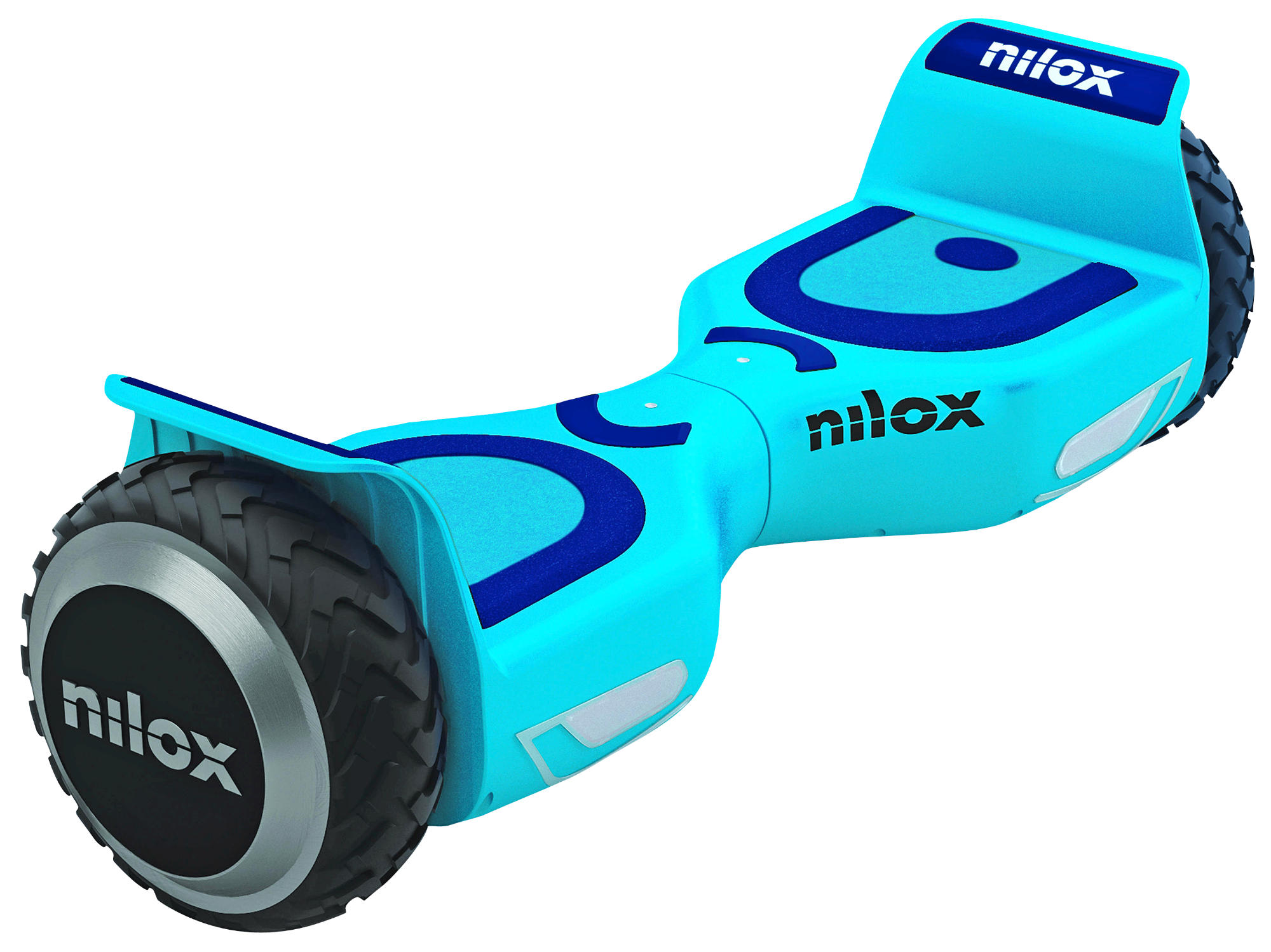 Hoverboard - Nilox DOC 2, 10 km, Batería 4200 mAh, Tecnología autoequilibrio, Azul cielo