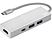 HAMA 135756 Aluminium - Hub USB (Argento)
