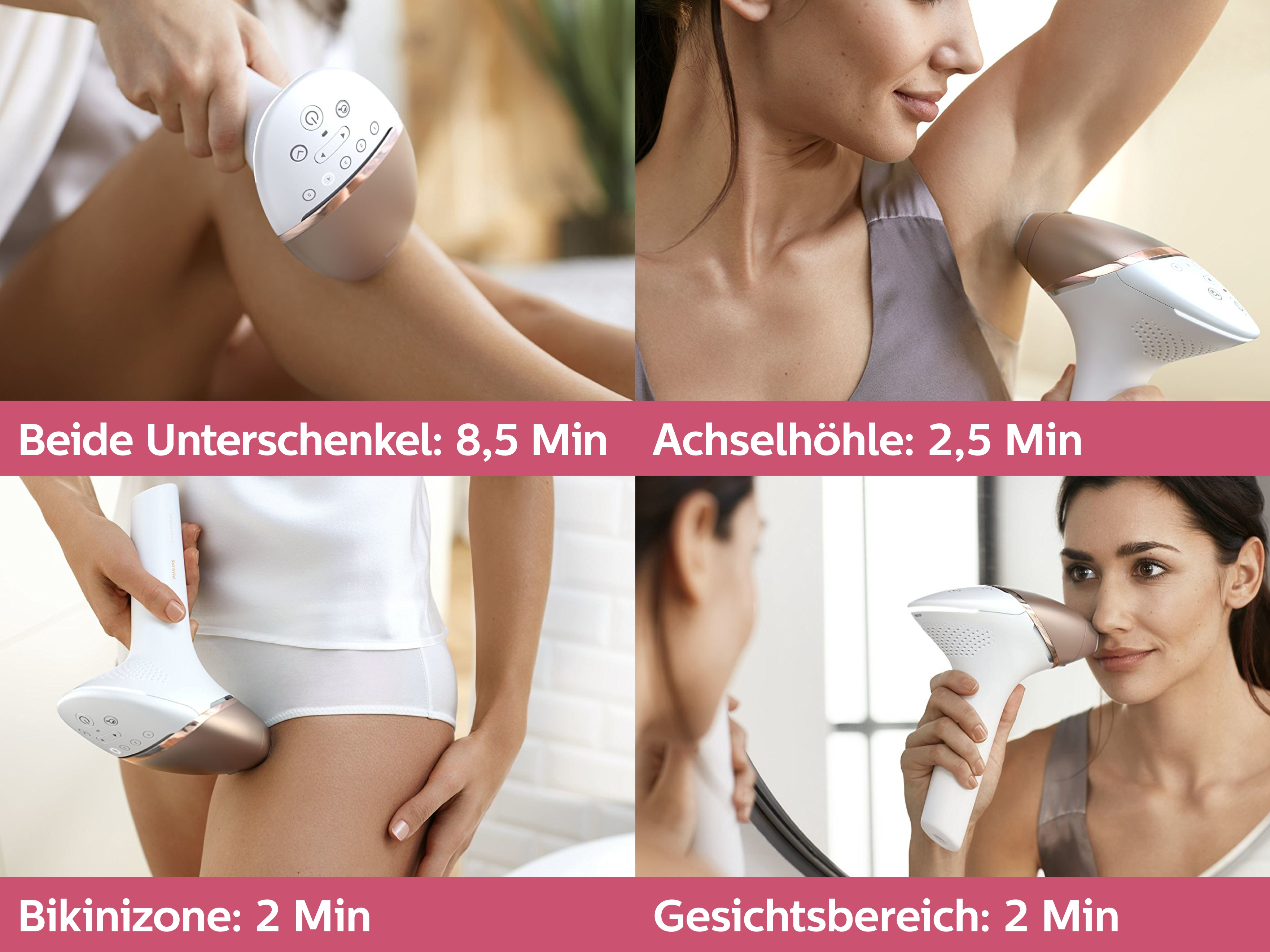 PHILIPS Lumea Prestige IPL-Haarentfernungsgerät BRI956/00, weiß-rosegold IPL-Haarentfernungsgerät (weiß, roségold, mit , )