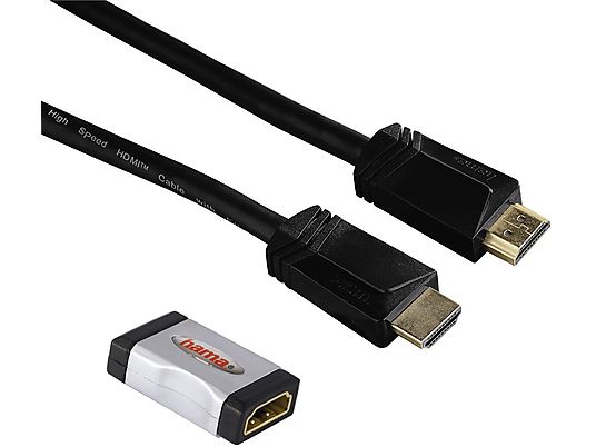 HAMA 122206 EXT. KIT CABLE HDMI+AD 0.75M BLK - Câble HDMI + adaptateur (Noir)