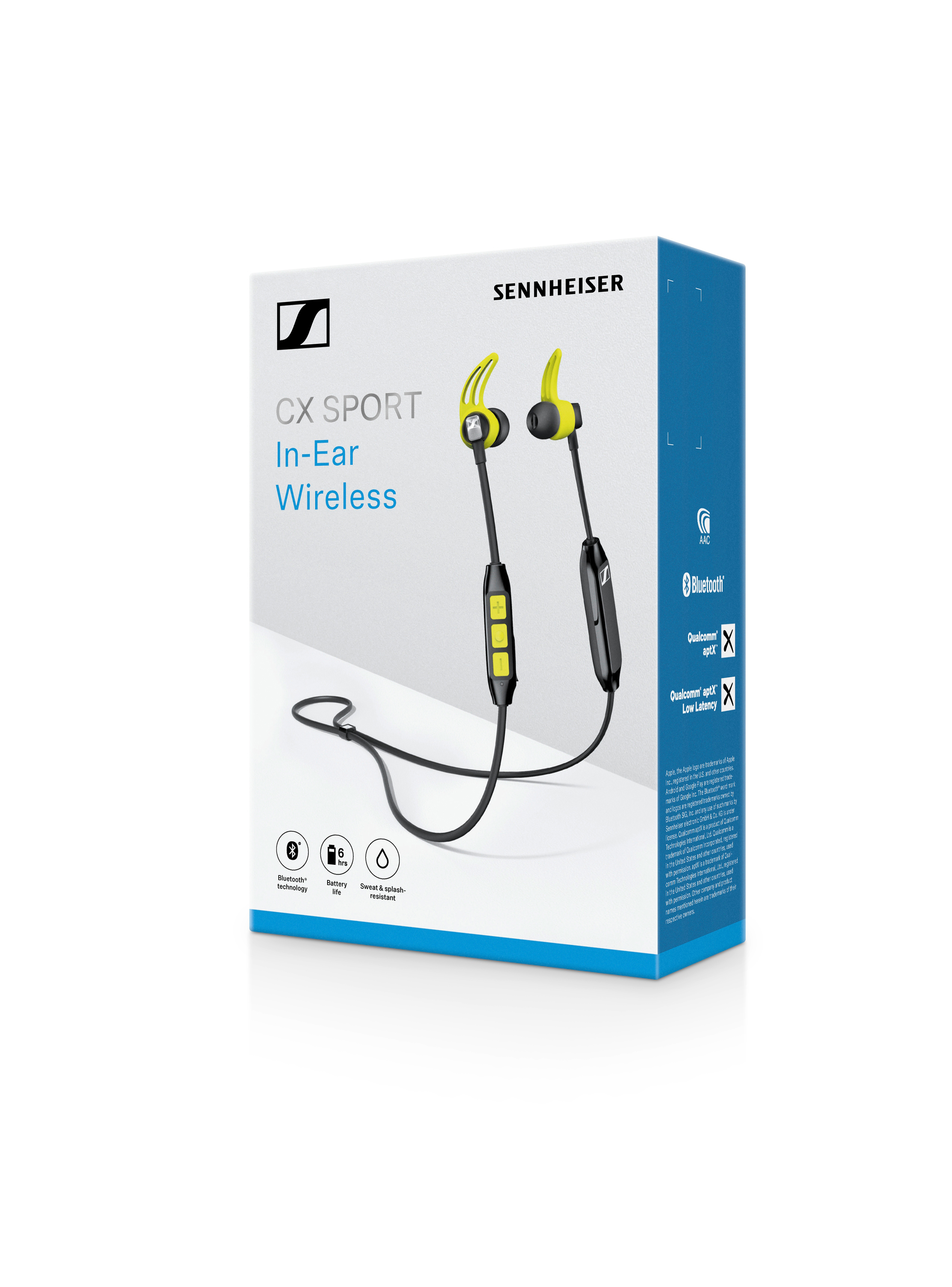 Schwarz/Lime SPORT, CX In-ear Bluetooth SENNHEISER Kopfhörer
