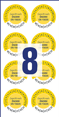 AVERY ZWECKFORM 6991-2018 PRÜFPL ÖNORM EN15635 18-23 NOPEEL Ø30 GB