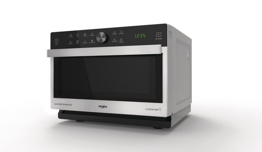 WHIRLPOOL MWP 338 SX Mikrohullámú sütő, grill, crisp (pirítás) és hőlégbefúvás funkció, AutoClean öntisztítás