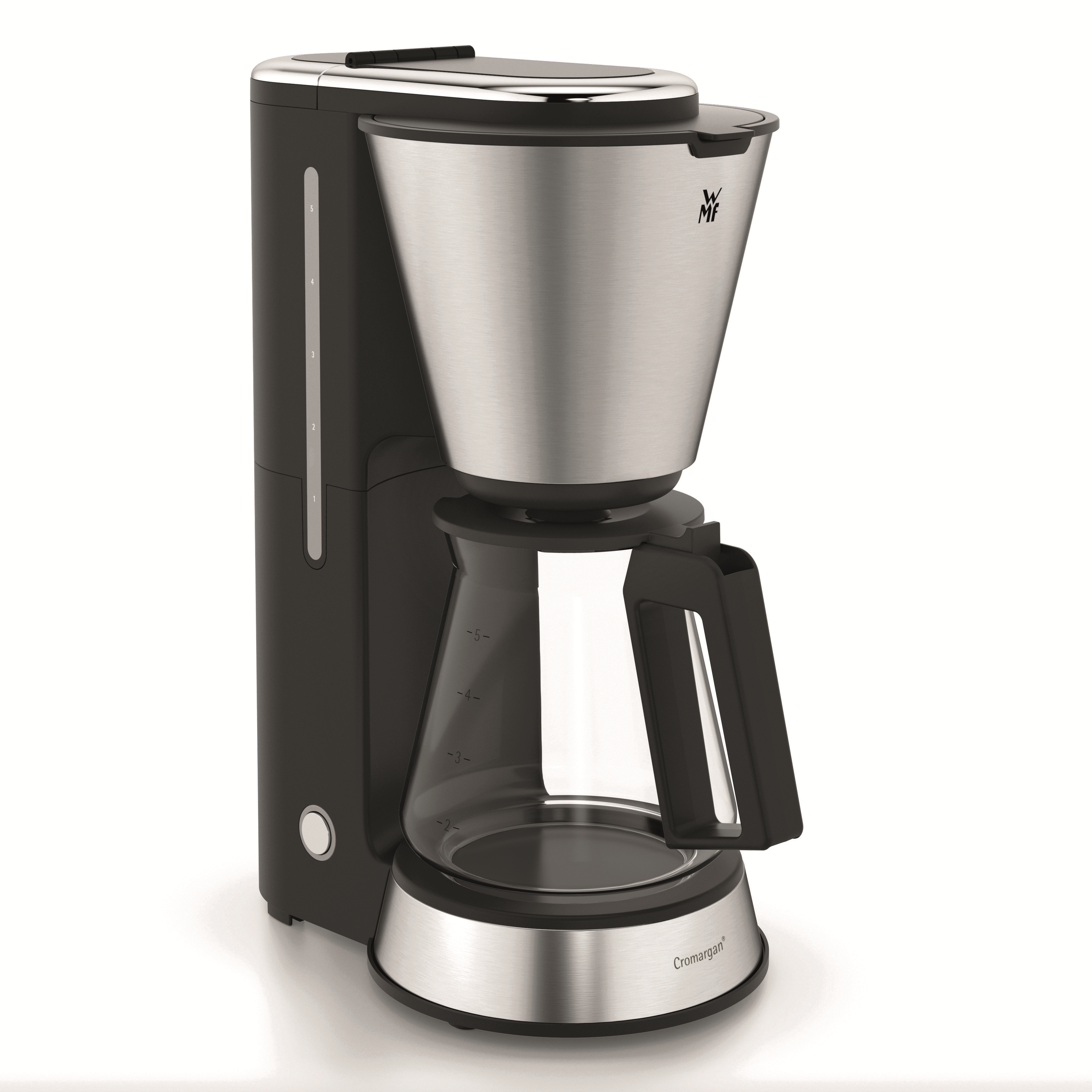 WMF  KITCHENminis Aroma - Filterkoffiezetapparaat - Inhoud watertank: 0,625 l - Type kan: Aroma glazen-kan  - Zilver