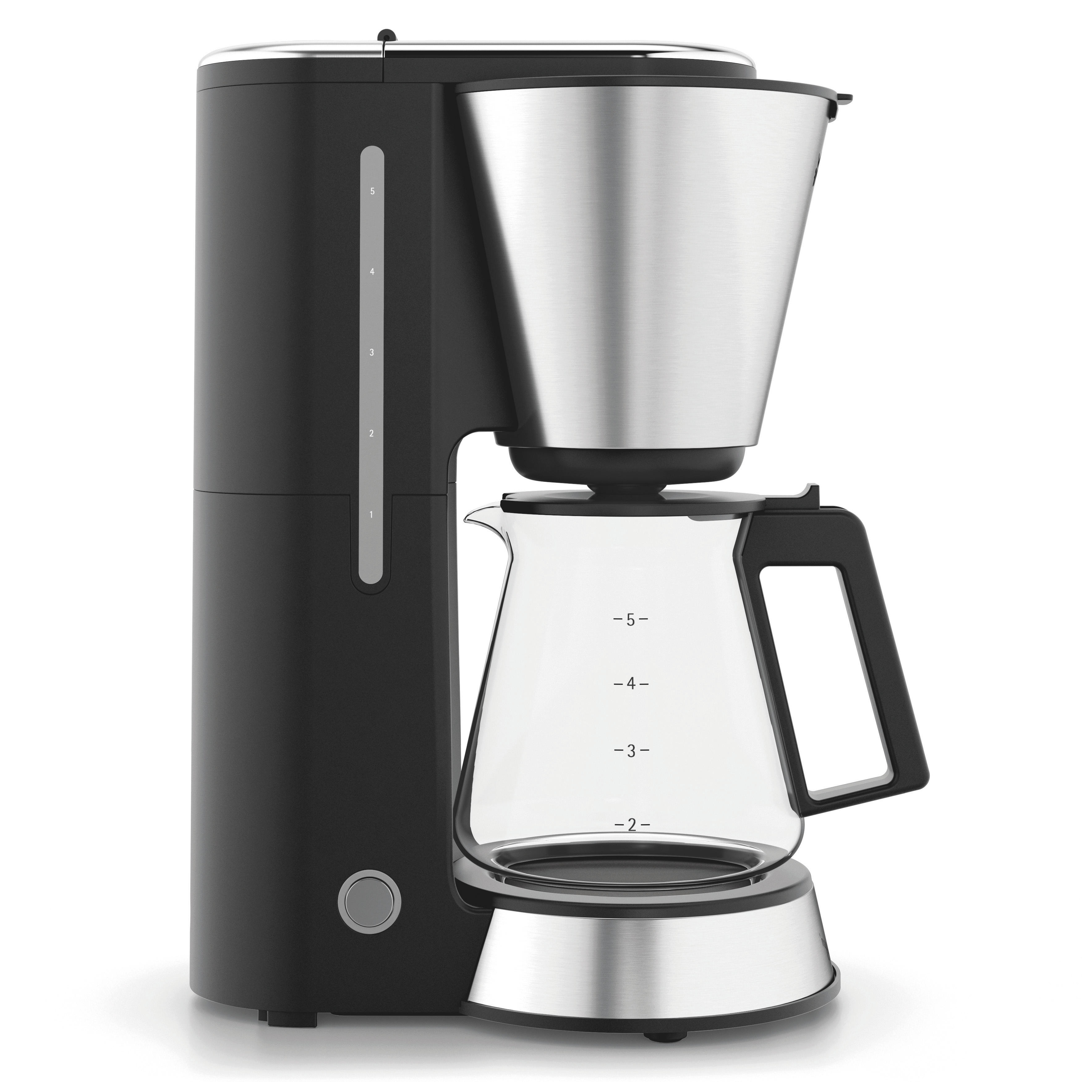 WMF  KITCHENminis Aroma - Filterkoffiezetapparaat - Inhoud watertank: 0,625 l - Type kan: Aroma glazen-kan  - Zilver