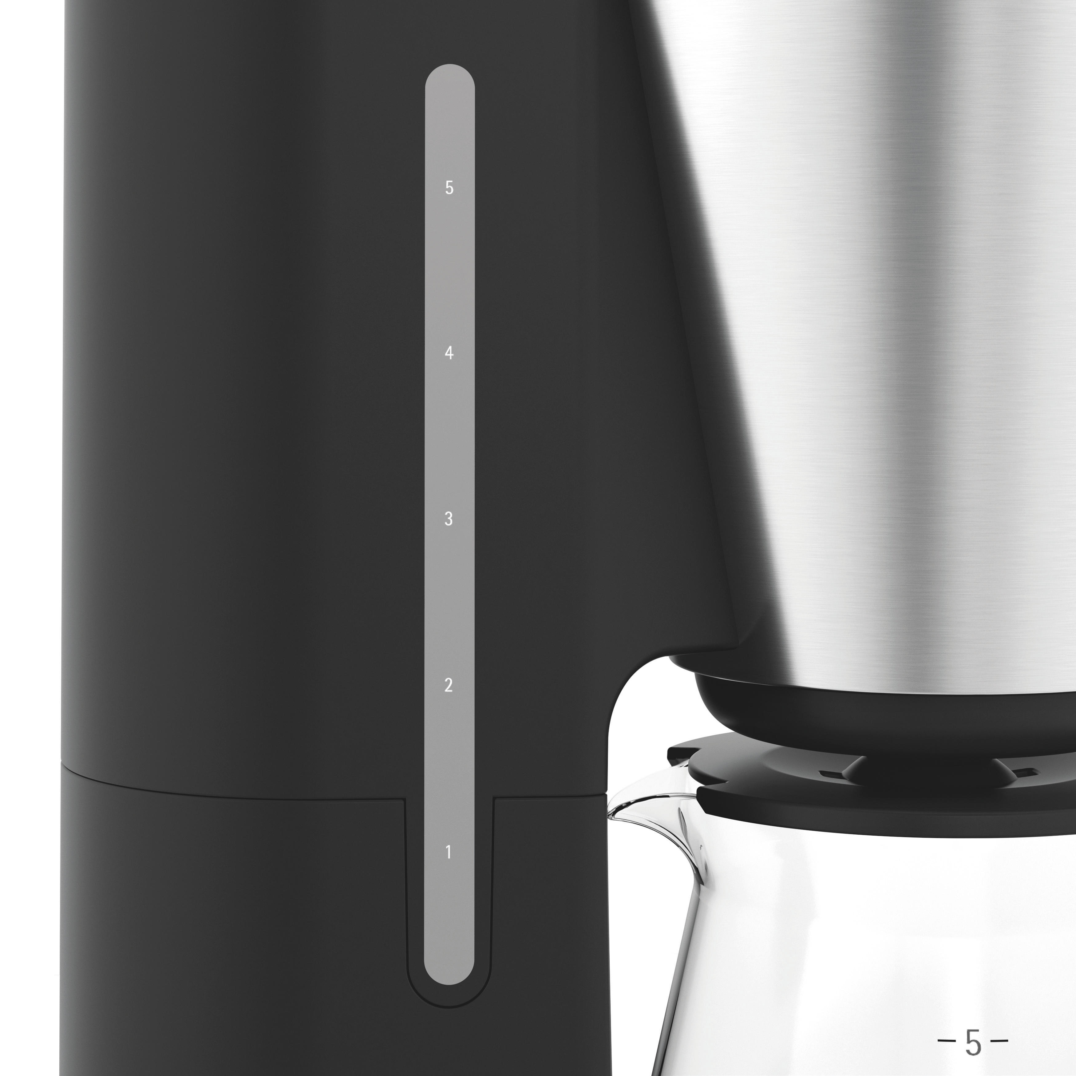 WMF  KITCHENminis Aroma - Filterkoffiezetapparaat - Inhoud watertank: 0,625 l - Type kan: Aroma glazen-kan  - Zilver