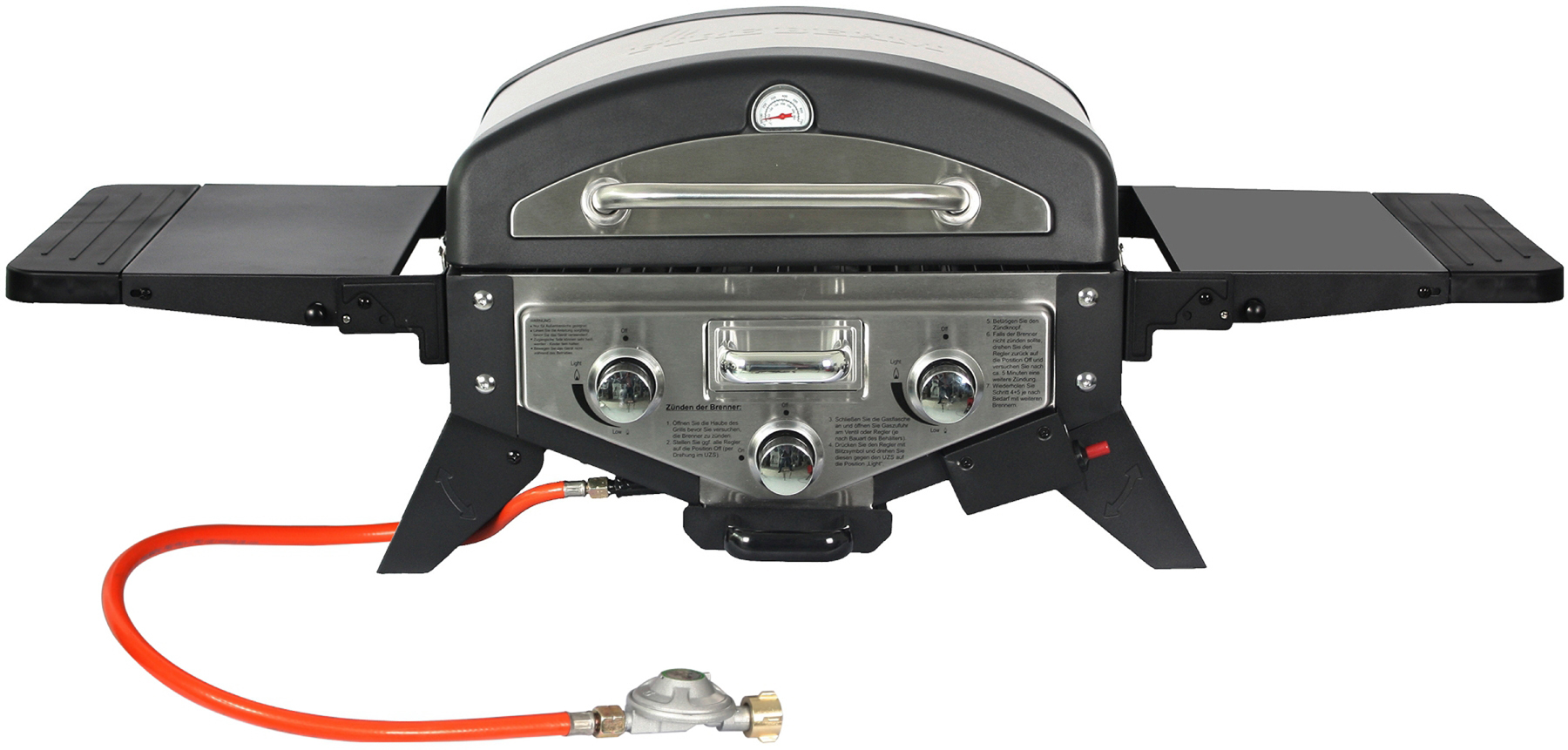 EL FUEGO AY 5261 Smoker Medison Gasgrill, Silber/Schwarz 