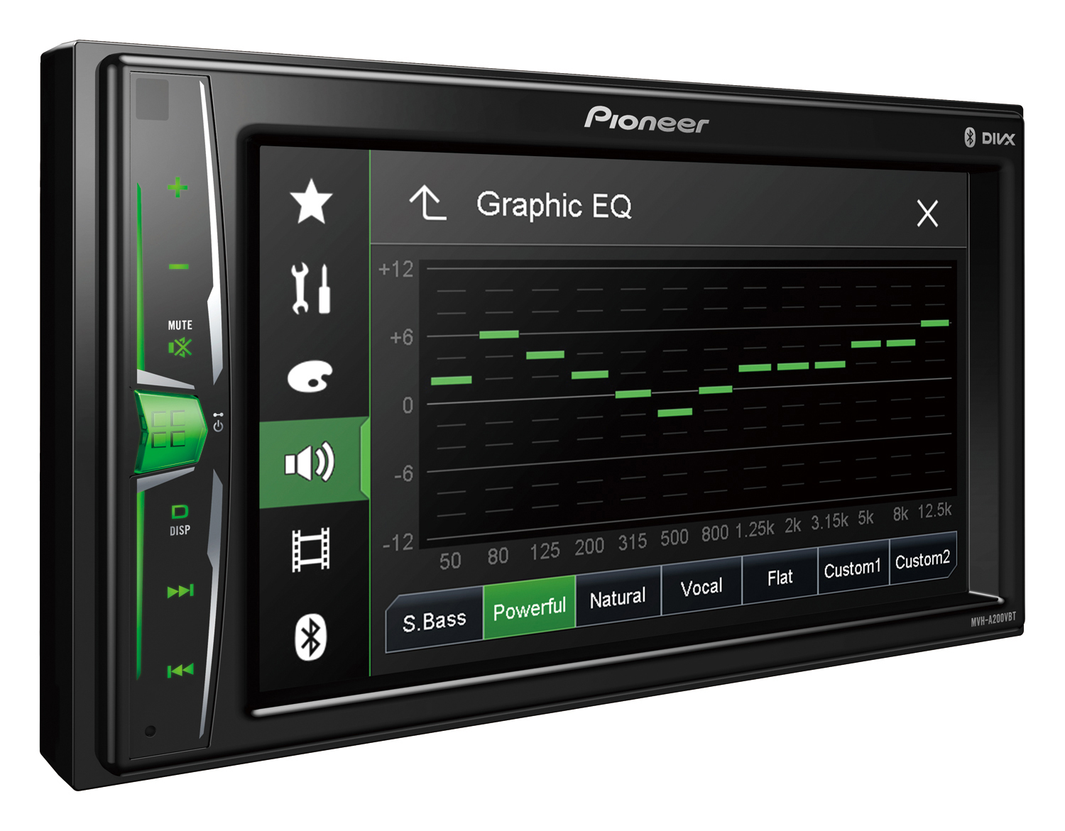 PIONEER MVH-A200VBT Multimediaradio 2 DIN (Doppel-DIN), 50 Watt