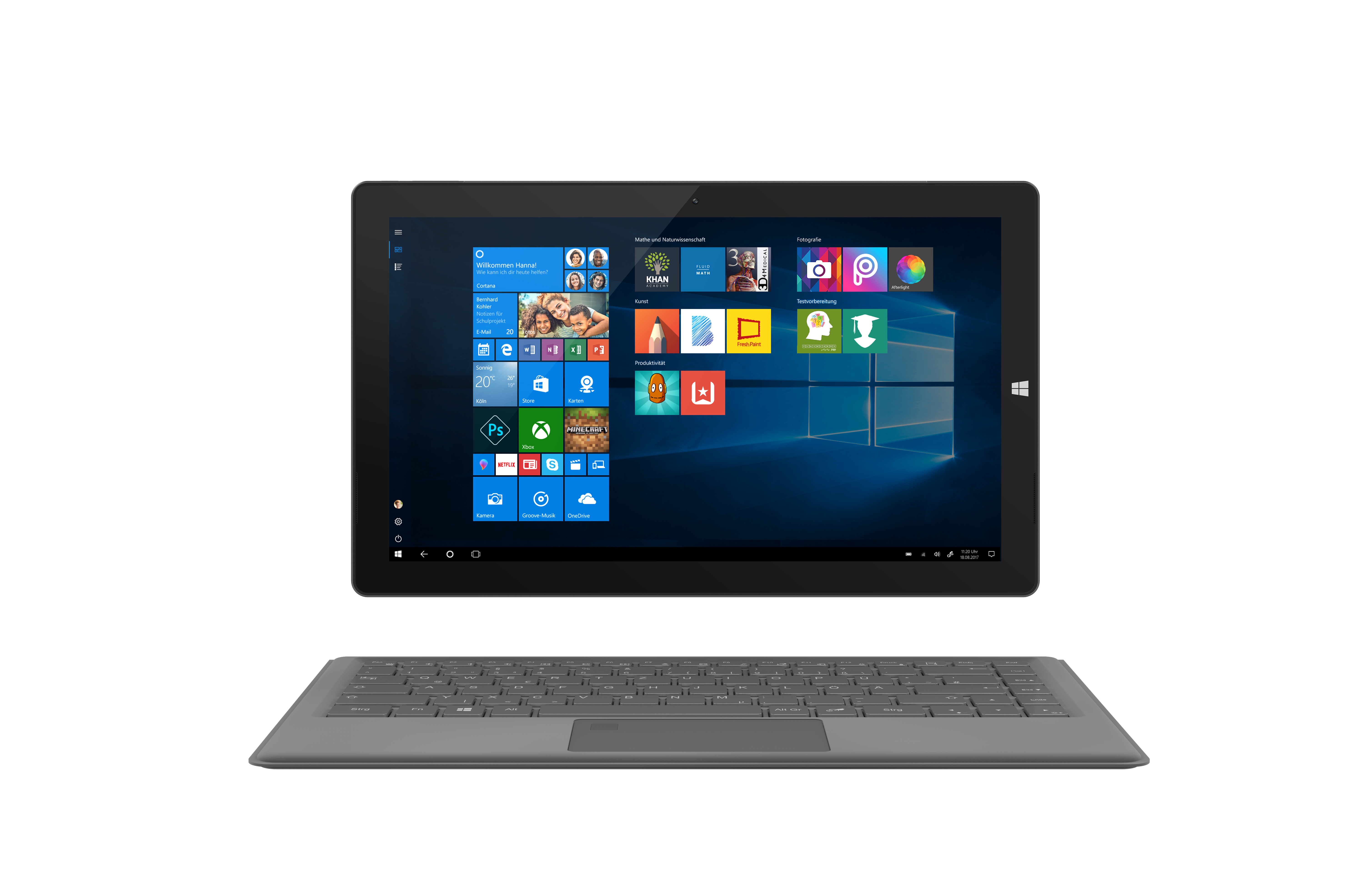 TREKSTOR Primetab T13B (Ausstellungsstück) Convertible, 13,3 Zoll, Full-HD Touchscreen, Intel® Pentium® Prozessor N4200 (bis zu 2,50 GHz, 2 MB Intel® Cache), 4 GB