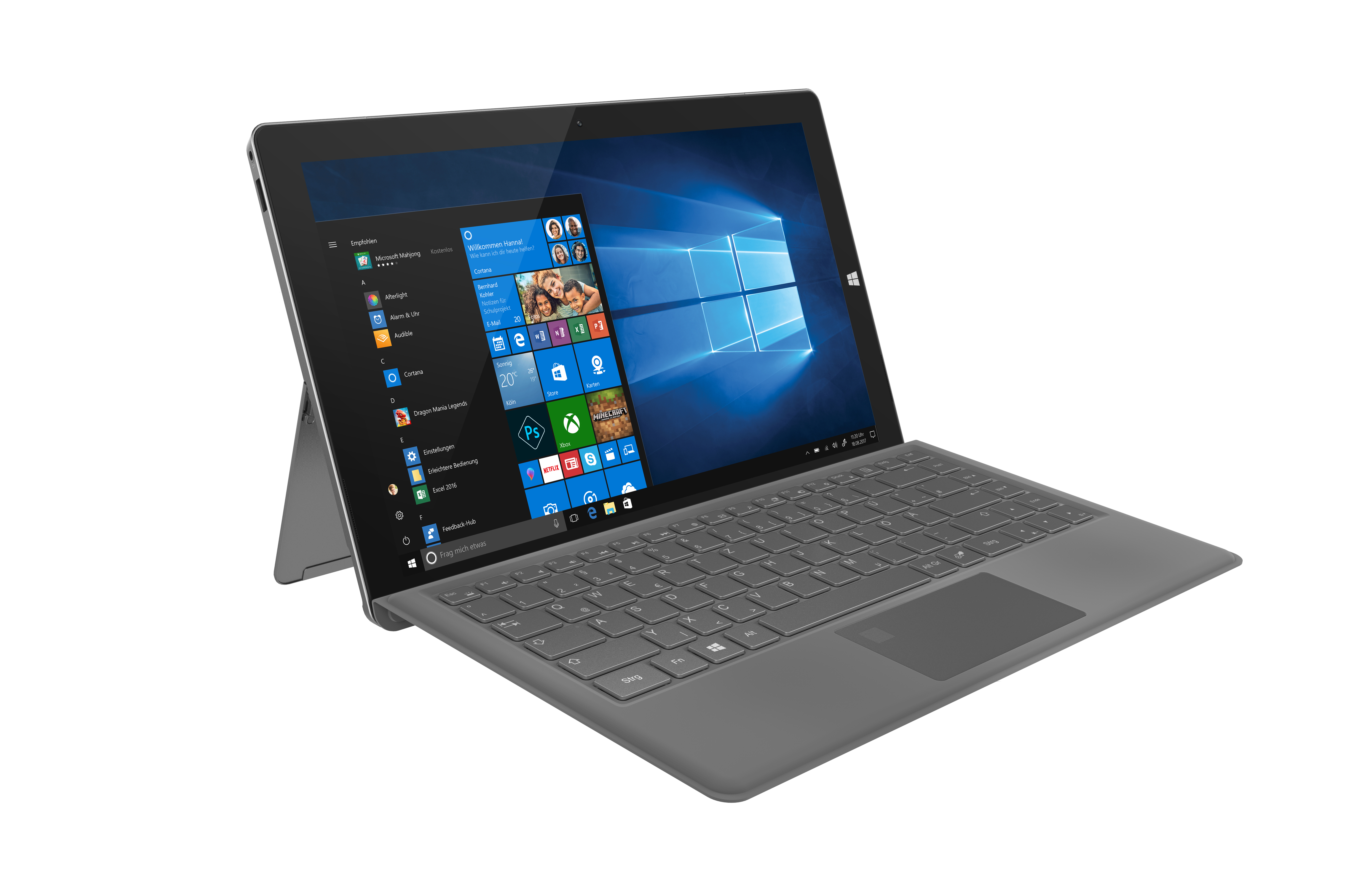 TREKSTOR Primetab T13B (Ausstellungsstück) Convertible, 13,3 Zoll, Full-HD Touchscreen, Intel® Pentium® Prozessor N4200 (bis zu 2,50 GHz, 2 MB Intel® Cache), 4 GB
