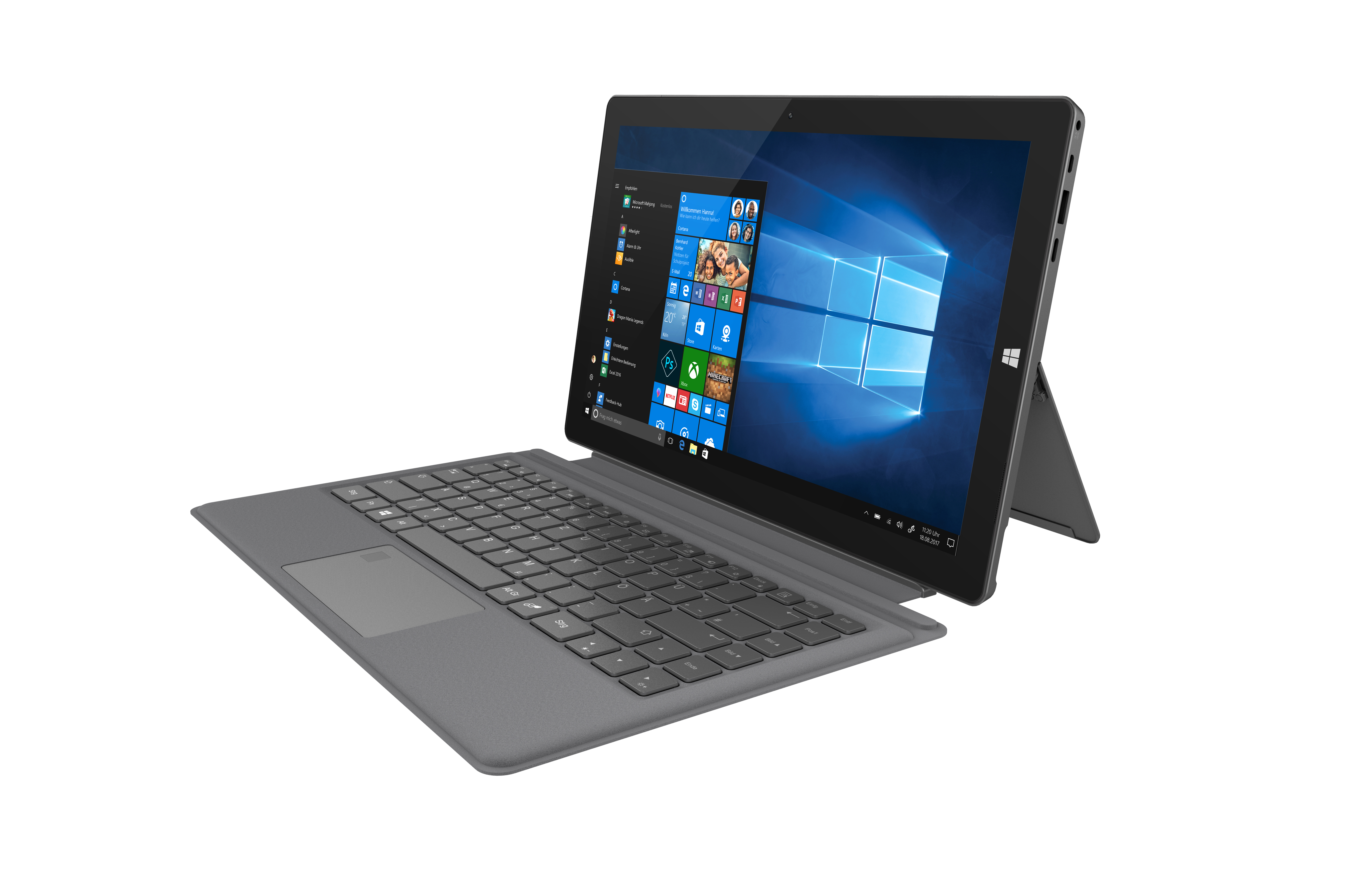 TREKSTOR Primetab T13B (Ausstellungsstück) Convertible, 13,3 Zoll, Full-HD Touchscreen, Intel® Pentium® Prozessor N4200 (bis zu 2,50 GHz, 2 MB Intel® Cache), 4 GB