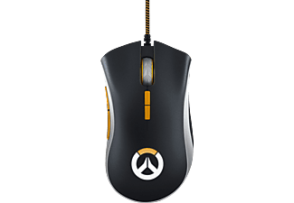 RAZER Razer DeathAdder Elite Overwatch - Gaming Mouse - 16000 DPI - Nero/Giallo - Mouse gaming, 16000 dpi, 