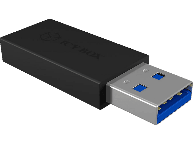 RAIDSONIC Adapter icy Box IB-CB015 USB-A 3.1 (Gen 2) zu Type-C, M/F, Schwarz