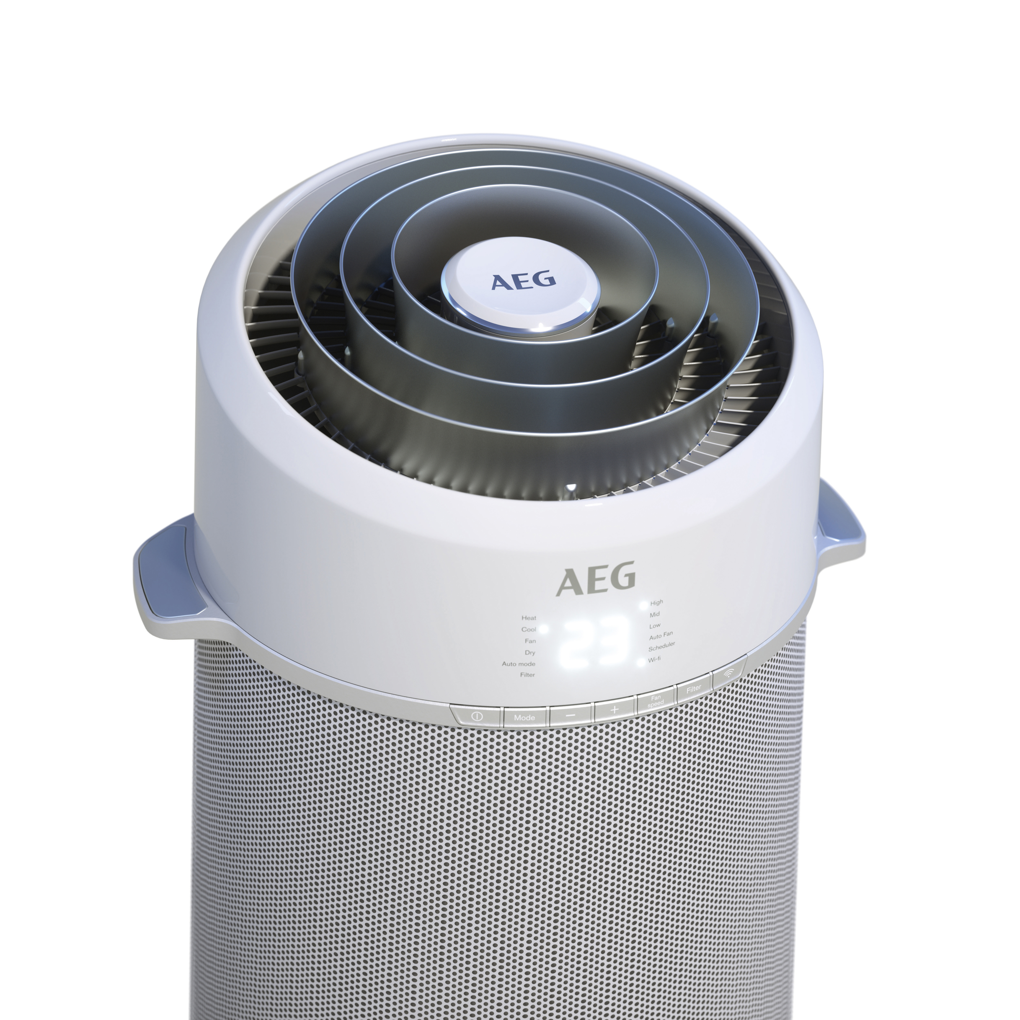 AEG AirOundio AXP26V578HW Klimagerät Silber/ Weiß (Max. Raumgröße: 40 m², EEK: A+)