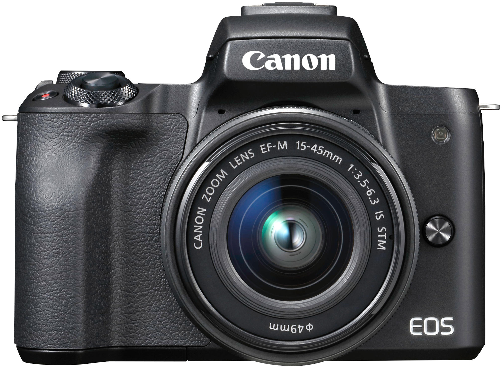 CANON EOS M50 Kit Systemkamera mit Objektiv 15-45 mm, 55-200 mm, 7,5 cm Display Touchscreen, WLAN