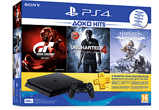 SONY PS4 500GB + Horizon Zero Dawn Complete Edition + GT Sport + Uncharted 4 + 3 Aylık PS Plus Üyeliği