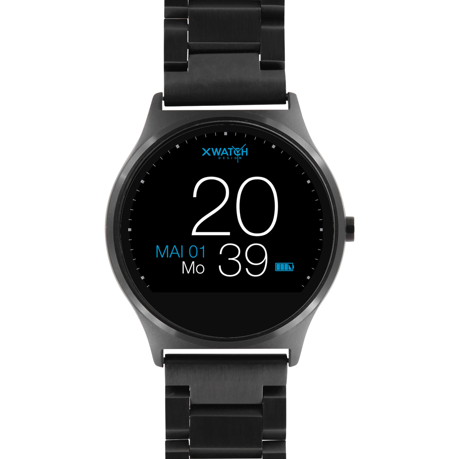 X-WATCH QIN XW PRIME II Smartwatch Metall Metall, 265 mm, Schwarz