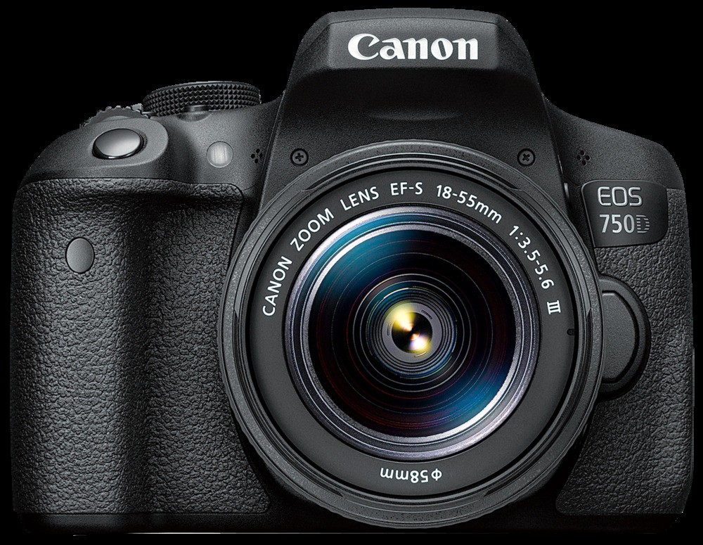 CANON EOS 750D VUK DFIN III Spiegelreflexkamera, 24,2 Megapixel, 18-55 mm Objektiv (EF-S), Touchscreen Display, WLAN, Schwarz
