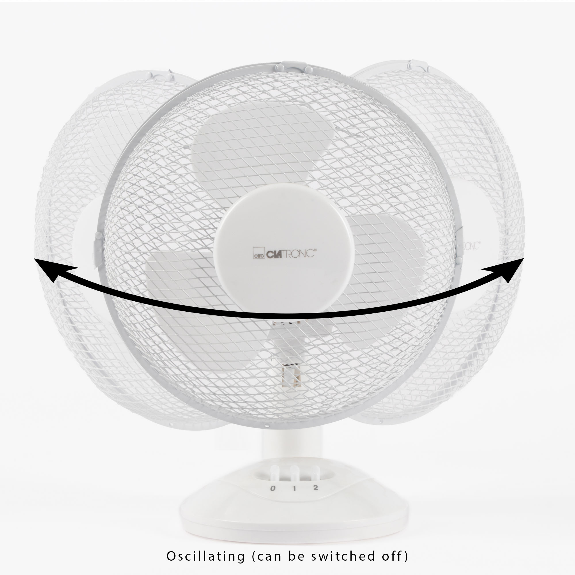 CLATRONIC VL 3601 Tischventilator Weiß (30 Watt)