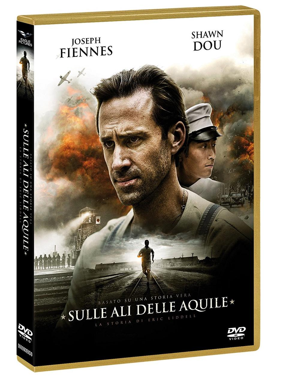 DVD-hoes met filmposter. Man op de cover, titel "Sulle Ali Delle Aquile".