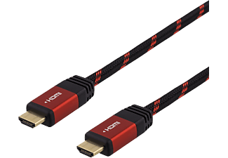 DELTACO Nintendo Switch HDMI-Kabel 2m - Svart/Röd