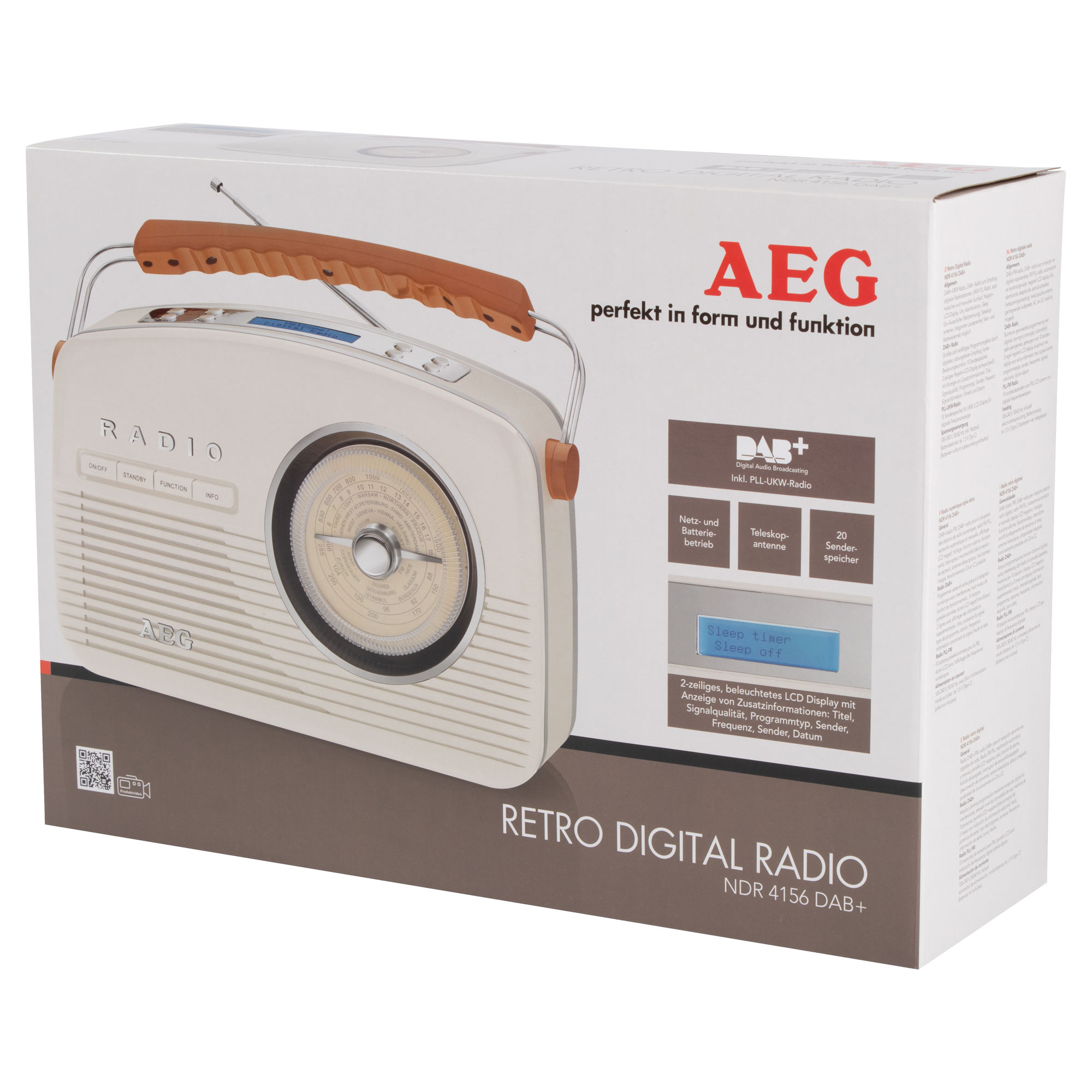 AEG NDR 4156 Digitalradio, DAB+, DAB, Creme
