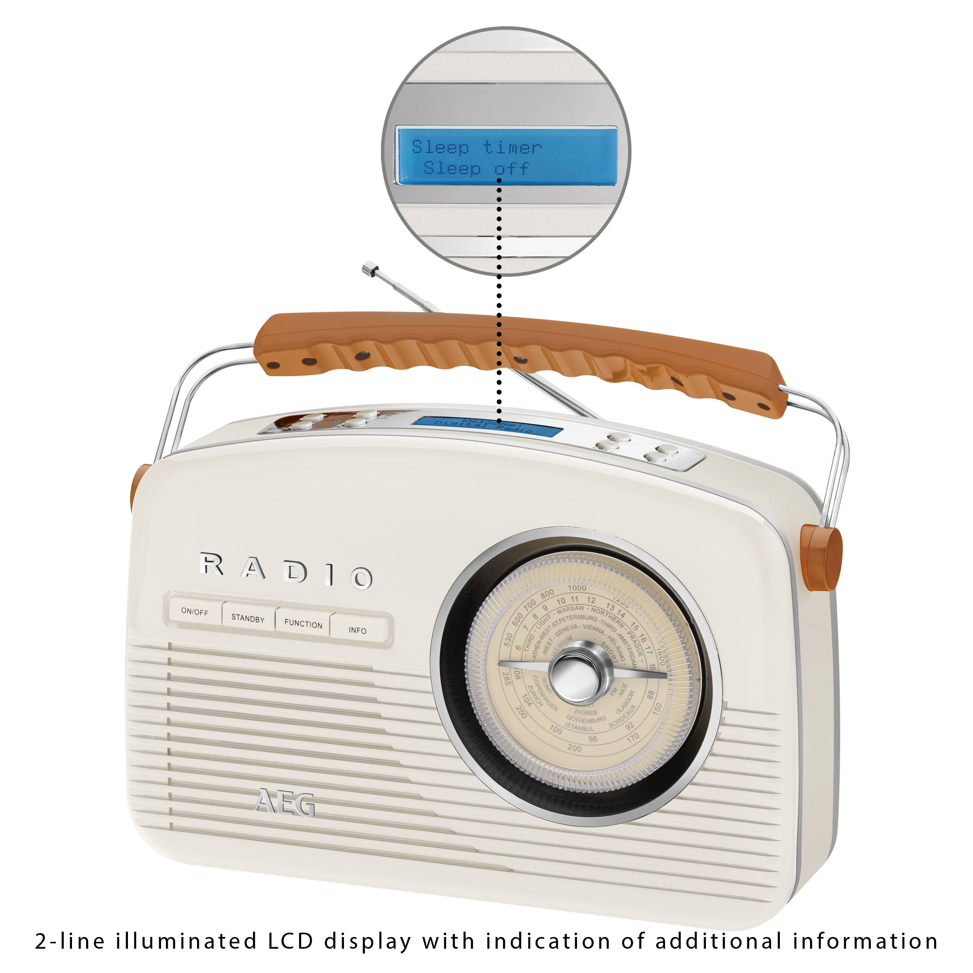 AEG NDR 4156 Digitalradio, DAB+, DAB, Creme